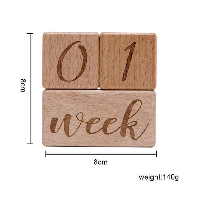 BubBarn Wooden Milestone Blocks