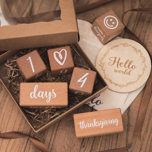 BubBarn Wooden Milestone Blocks