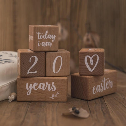 BubBarn Wooden Milestone Blocks